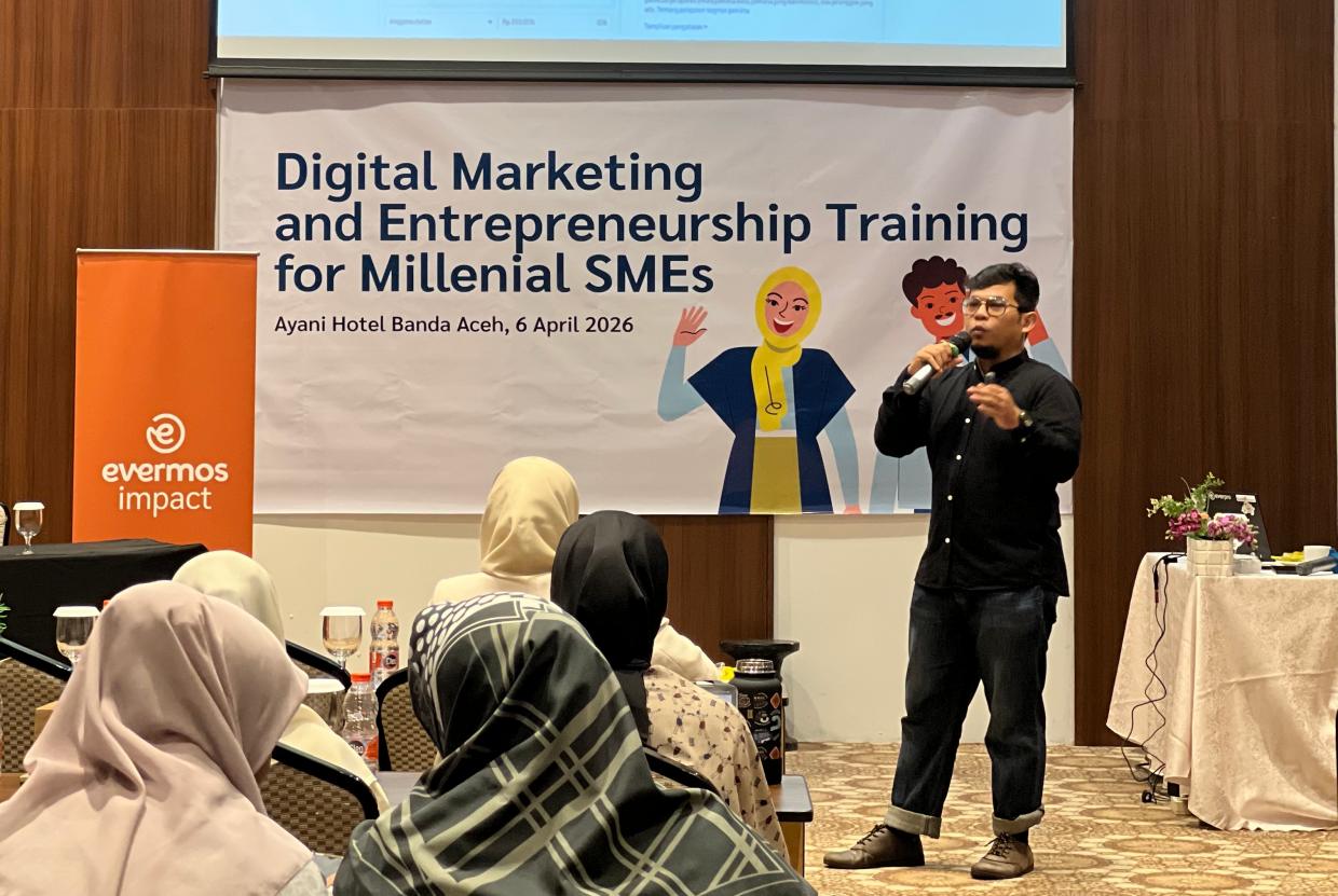 Berdaya di Era Digital: Evermos dan ILO Dorong Penguasaan Meta Ads dan Prinsip ESG bagi UMKM Banda Aceh 1 Berdaya di Era Digital: Evermos dan ILO Dorong Penguasaan Meta Ads dan Prinsip ESG bagi UMKM Banda Aceh